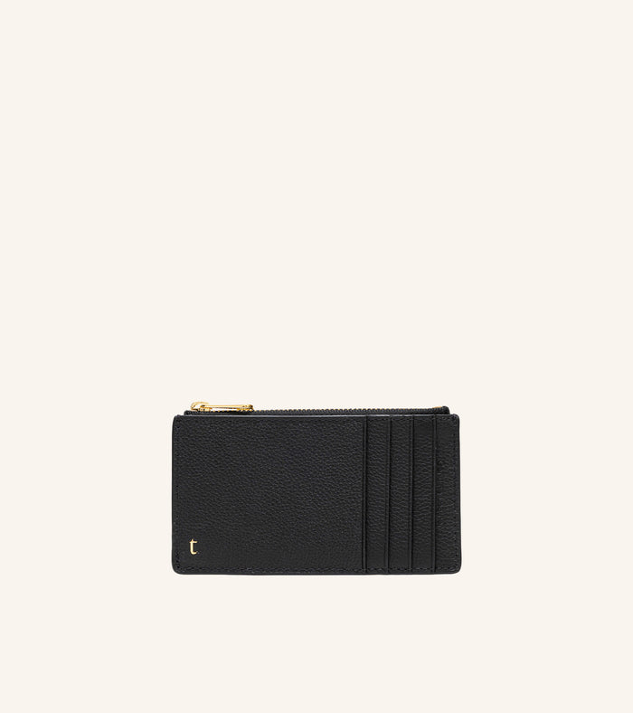Dinamico Zip Card Case Calf Leather Card Cases